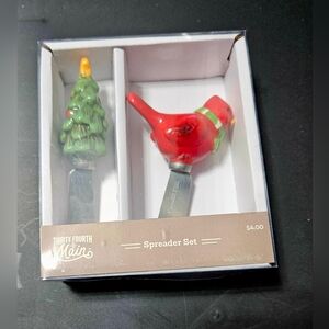 Thirty Fourth Christmas Spreader Set Christmas Tree & Cardinal NWT